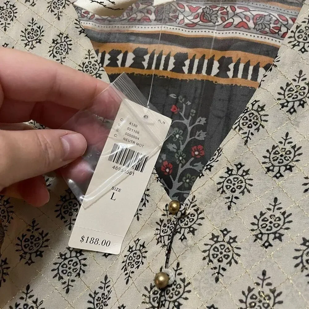 Anthropologie Boho Midi Dress - NWT - Size L - Picture 4 of 8